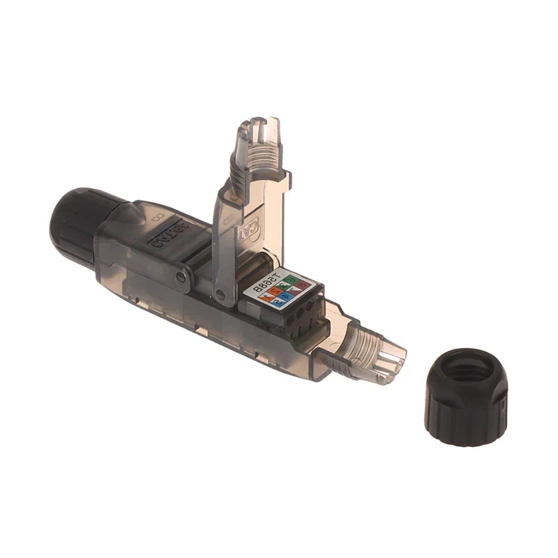 Tool-Less Network Extension Connector Junction Adapter Box