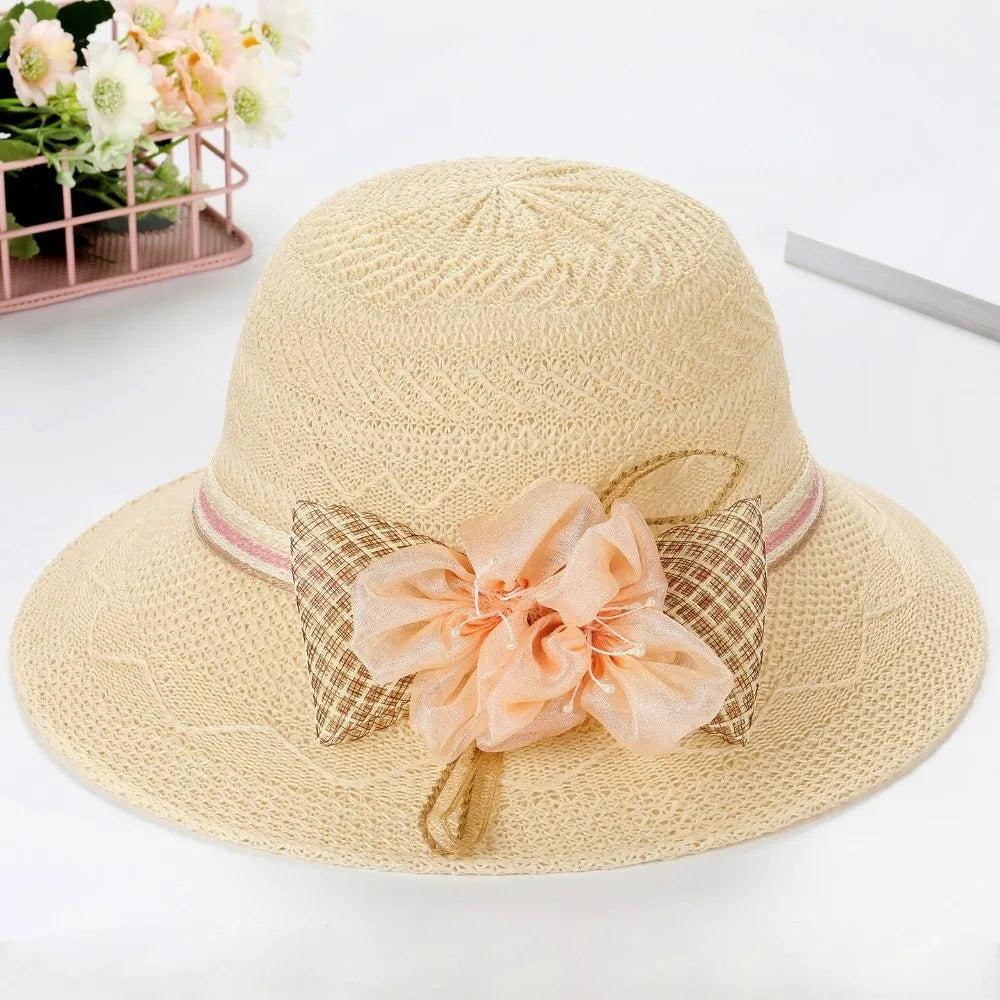 Women's Wide Brim Foldable Straw Sun Hat – Floral Beach