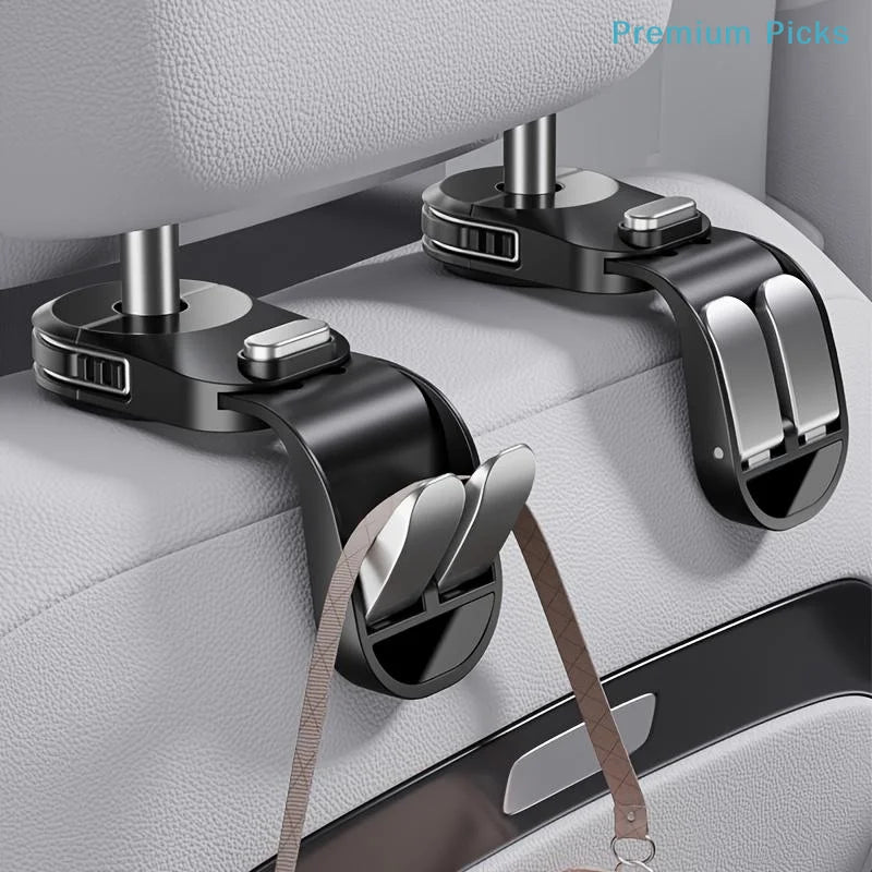 Foldable Car Headrest Hook – Seat Back Storage Organizer