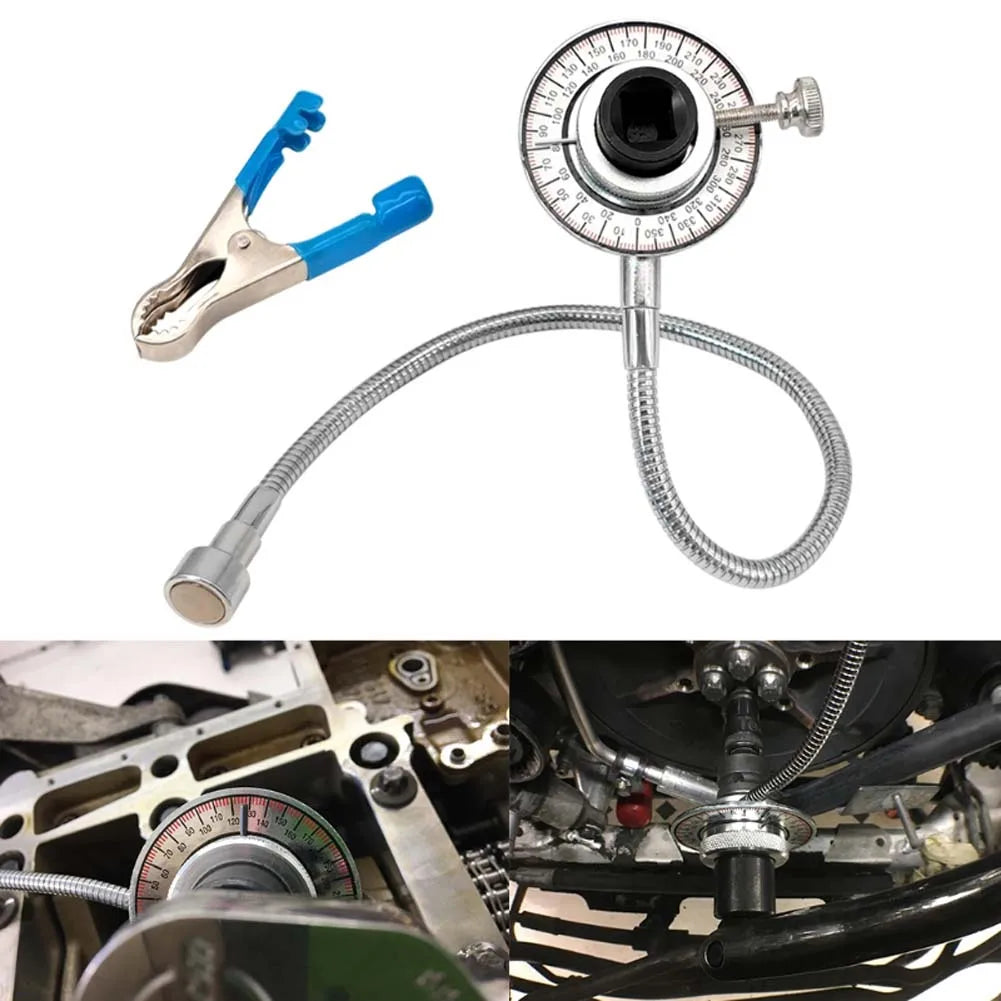 1/2" Drive Torque Angle Gauge 360° Adjustable Wrench Clip