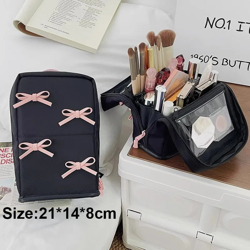 Stand-Up Makeup Brush Bag – Large Capacity Foldable Case