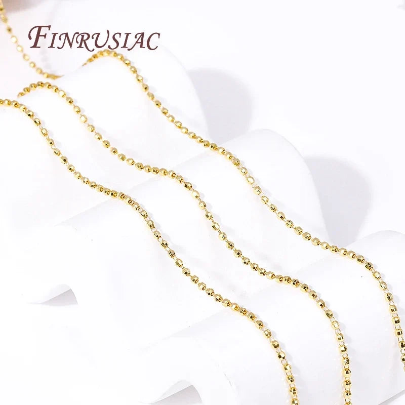 18K Gold Plated Brass 2MM Ball Chain – DIY Jewelry Making