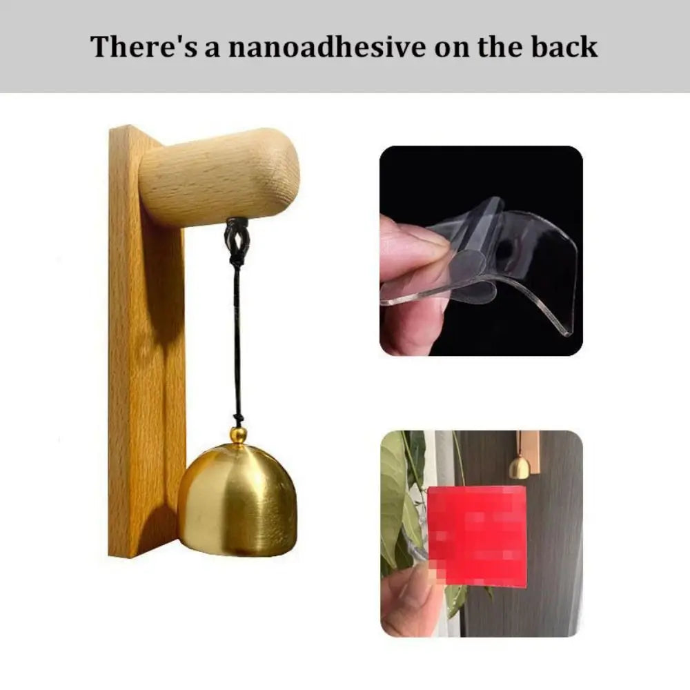 Wooden Door Bell Wind Chime – Self-Adhesive Shopkeeper Bell