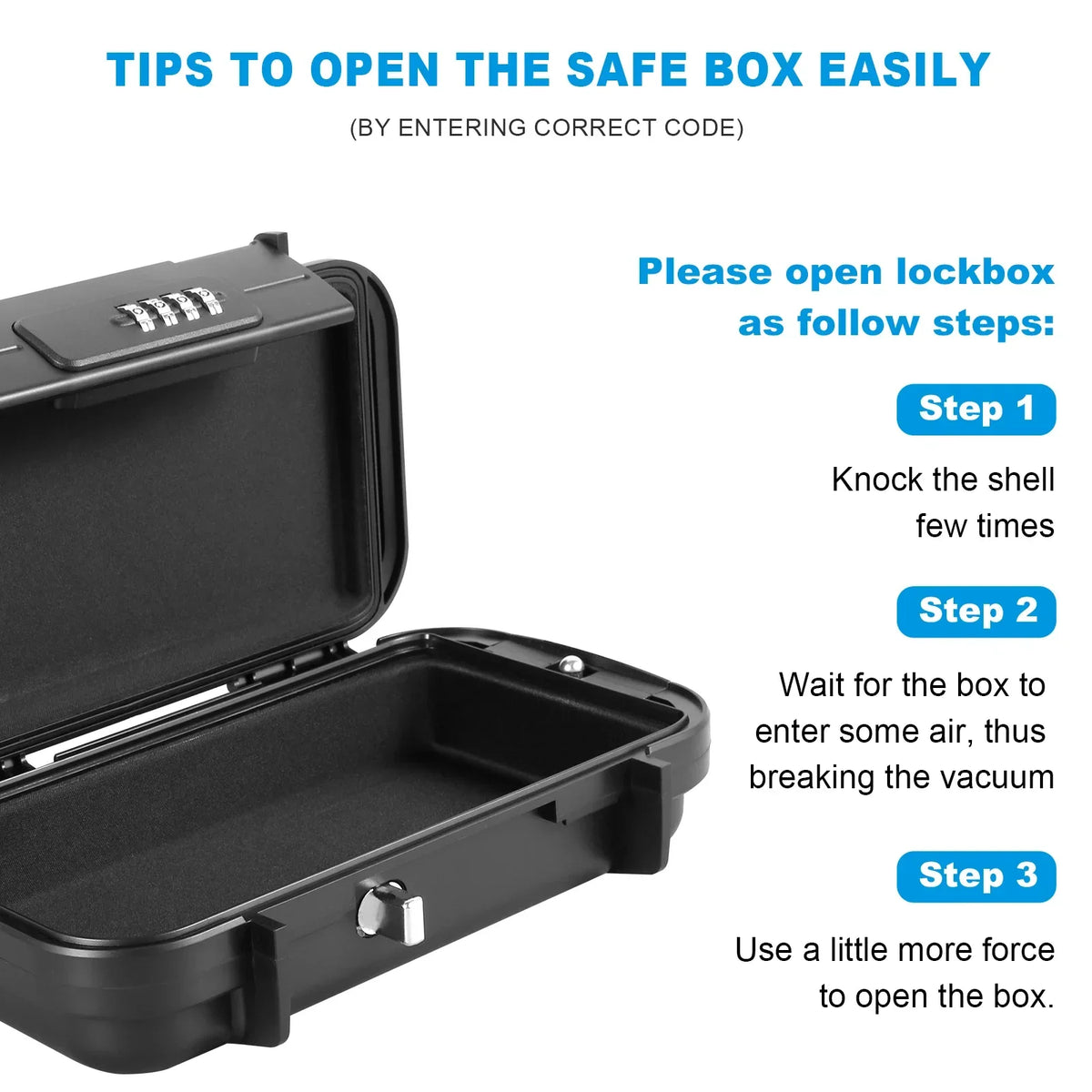 Portable 4-Digit Combination Lockbox – Waterproof Travel Safe