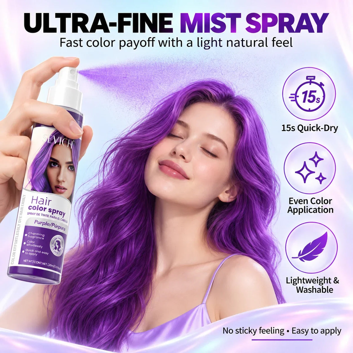 Sevich Temporary Hair Color Spray | 8 Colors – Party & Cosplay