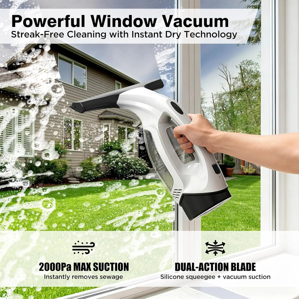 CENRR Cordless Electric Window Cleaner – Vacuum Squeegee Tool