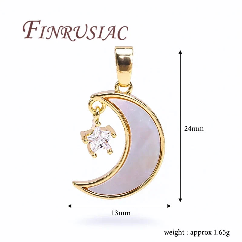 18K Gold Plated Shell Charms – DIY Necklace Pendant Findings