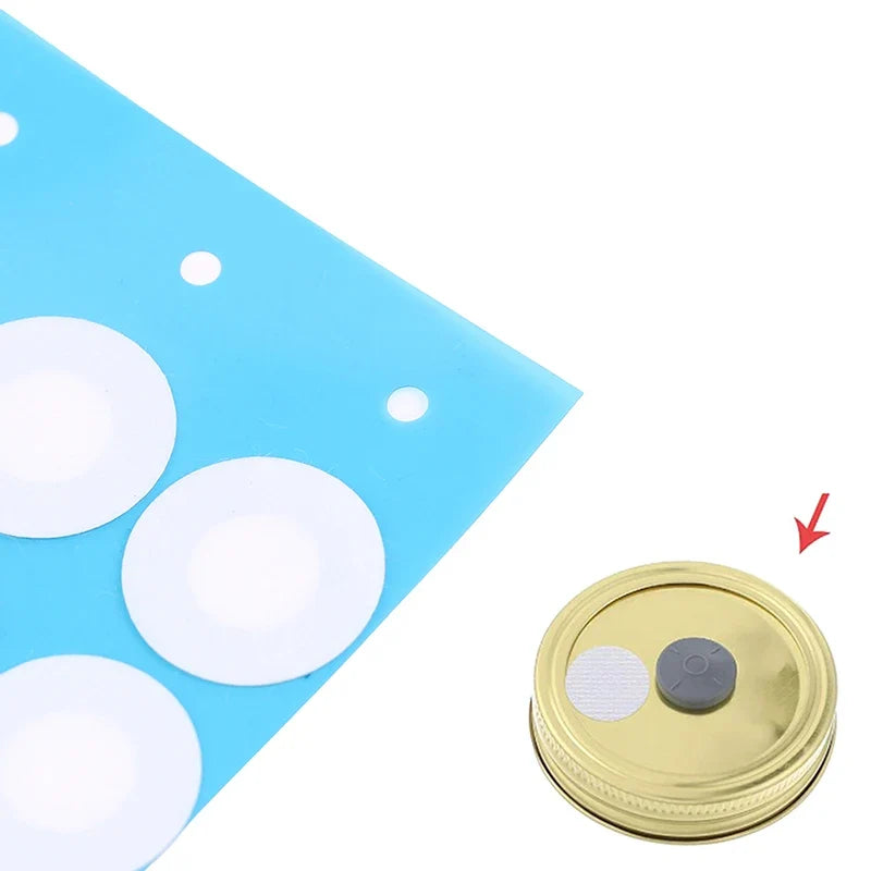 48Pcs EPTFE Filter Stickers 20mm for Mushroom Jar Lids