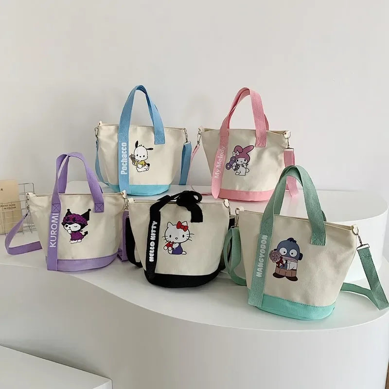 Sanrio Hello Kitty Kuromi Kawaii Canvas Crossbody Bag