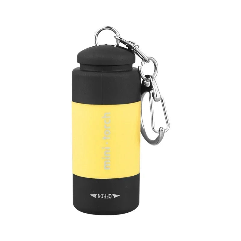 USB Rechargeable LED Keychain Flashlight – Waterproof Pocket Torch