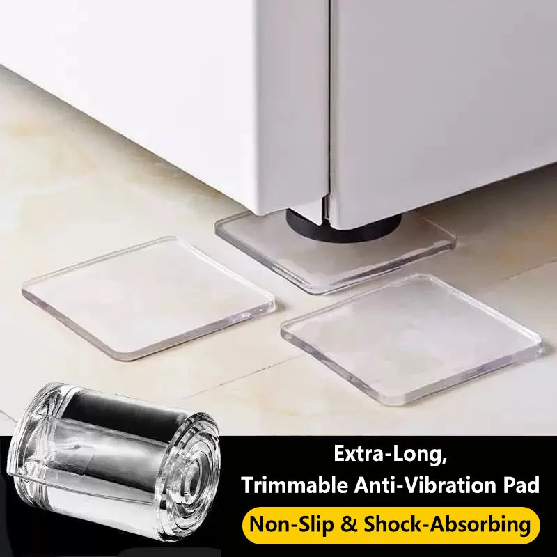 4-Pack Silicone Anti-Vibration Pads for Washing Machines