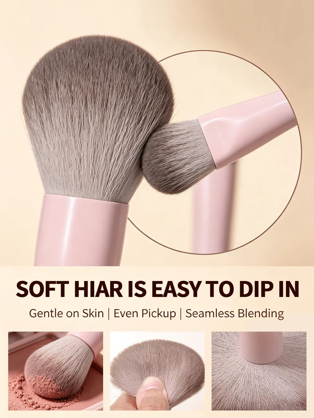 13/16Pcs Professional Makeup Brush Set for Beginners
