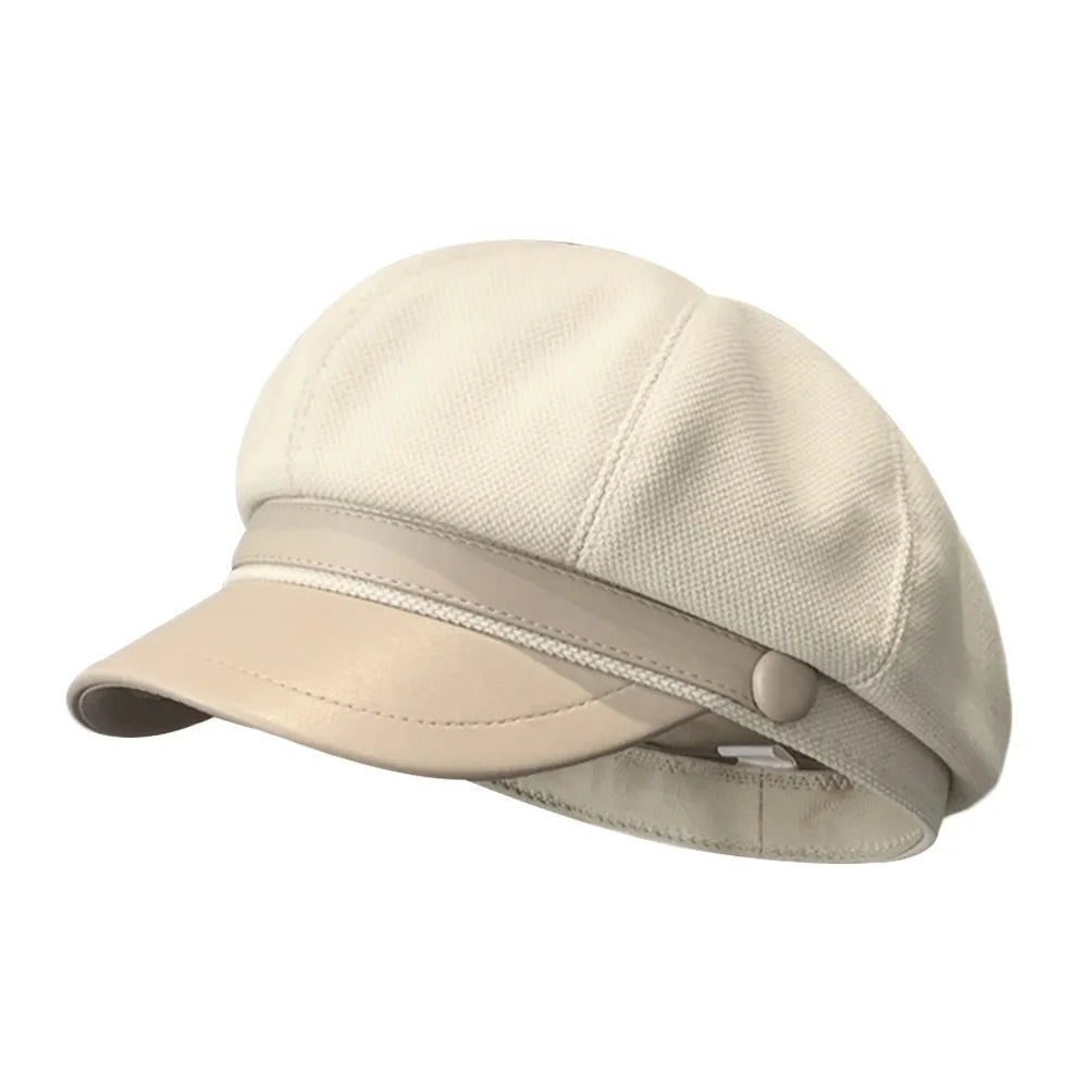 Women's Winter Beret Hat – Vintage Newsboy Pumpkin Panama Cap