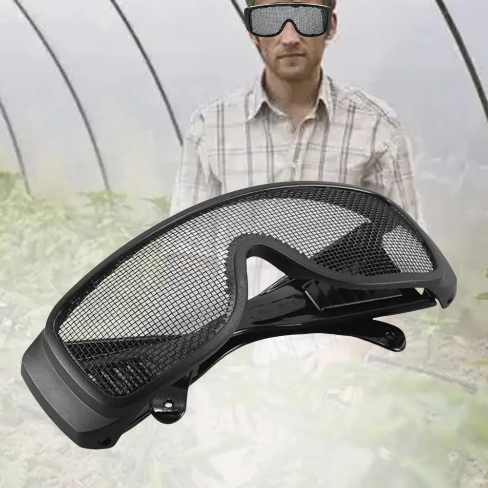 Steel Wire Mesh Safety Goggles – Impact & Windproof Protection