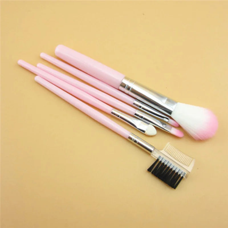 MicroJoy 5-Piece Makeup Brush Set – Eye Shadow, Blush & Powder