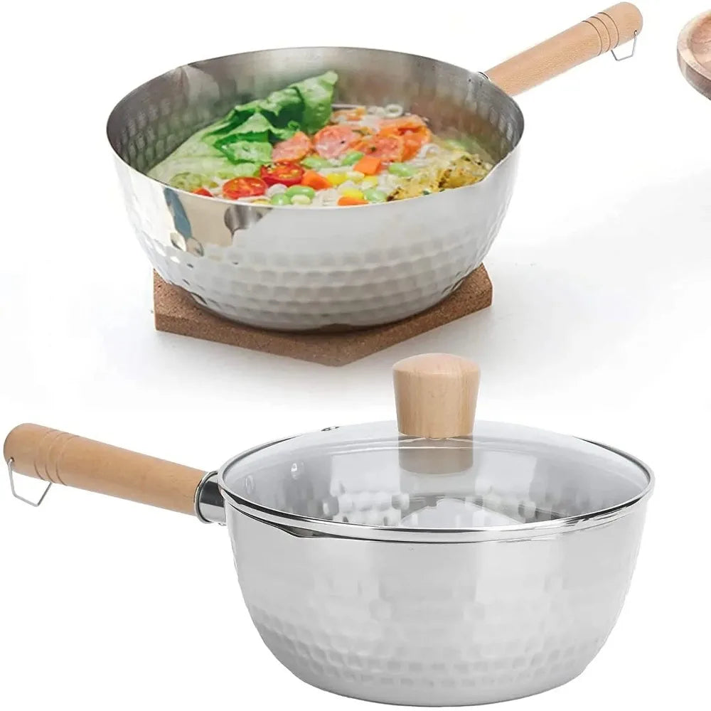 FEB.WIND Yukihira Stainless Steel Saucepan with Lid & Hook