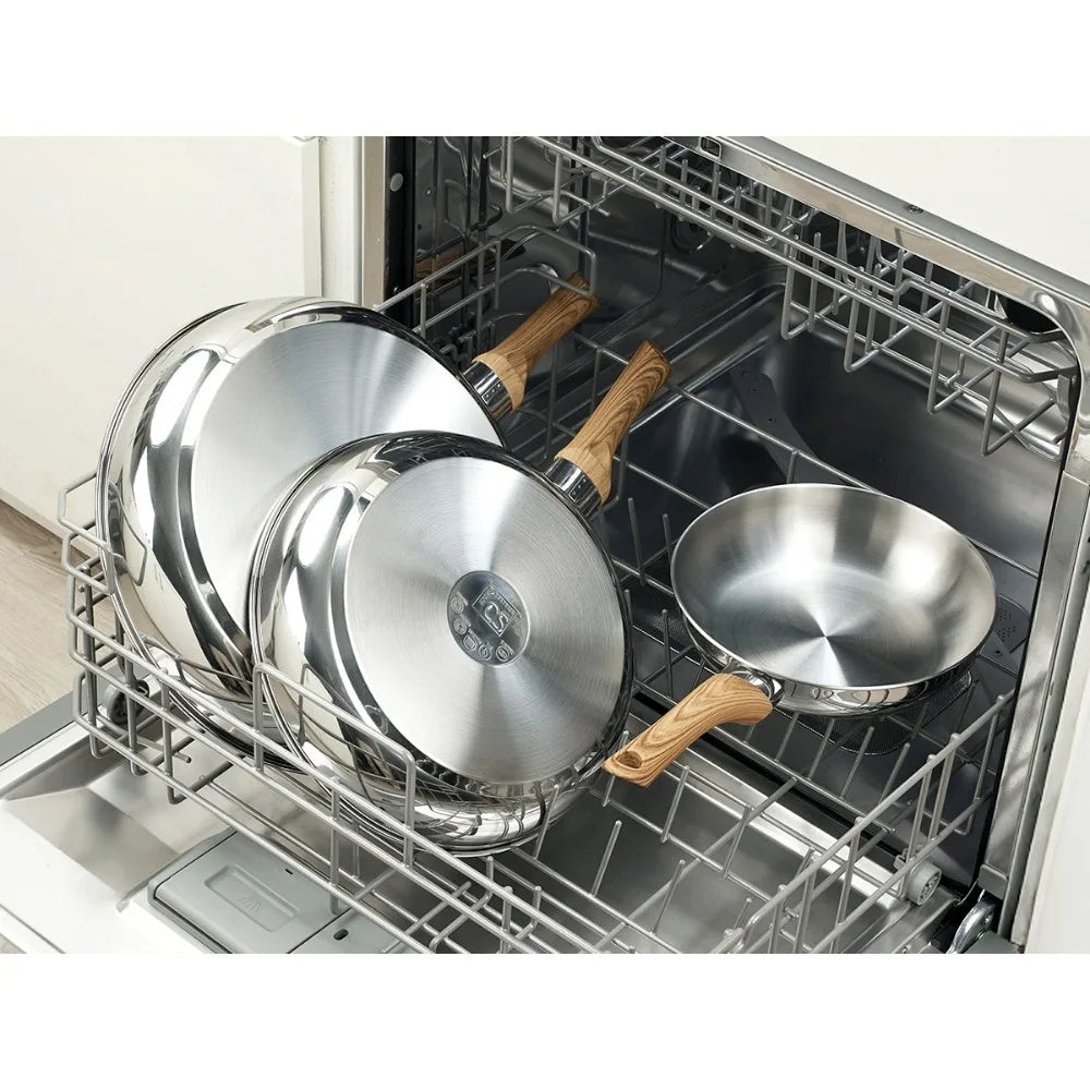 KOCH SYSTEME CS Stainless Steel Frying Pan Set 8 & 10 Inch