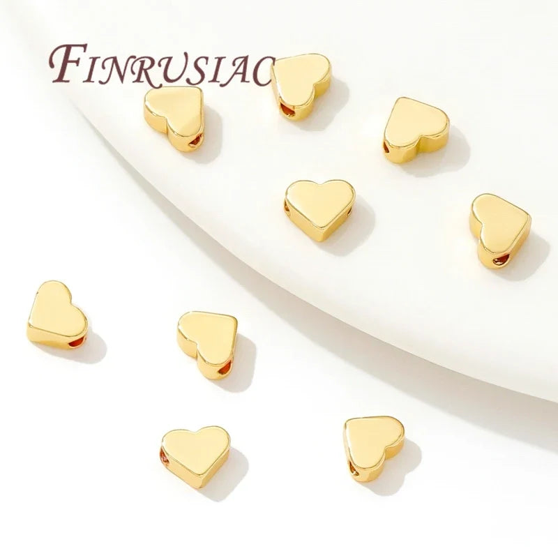 Heart Spacer Beads 18K Gold Plated – DIY Jewelry Findings