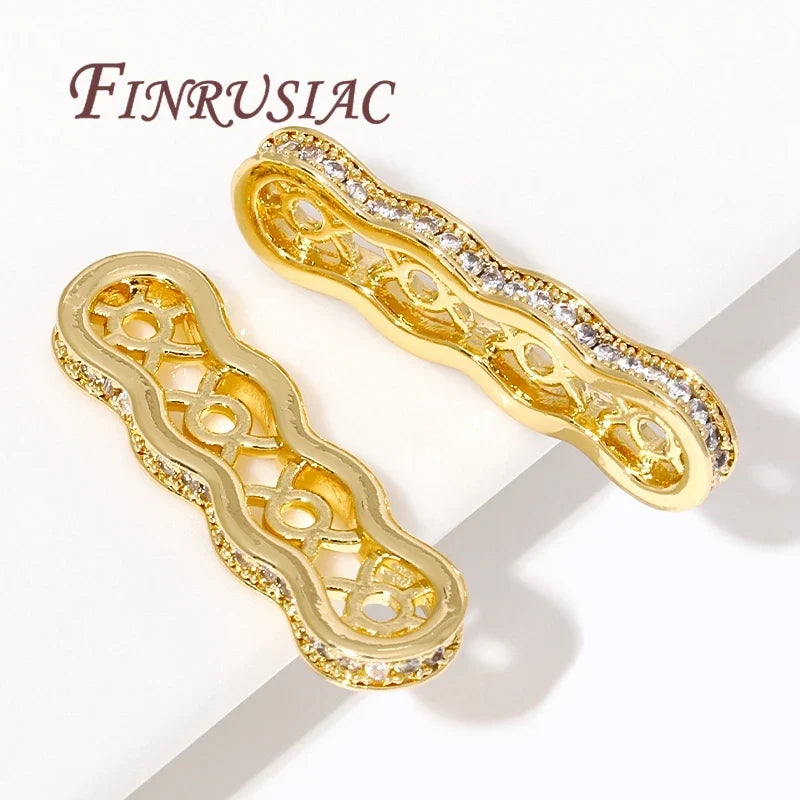 18K Gold Plated Zircon Spacer Beads – DIY Jewelry Findings