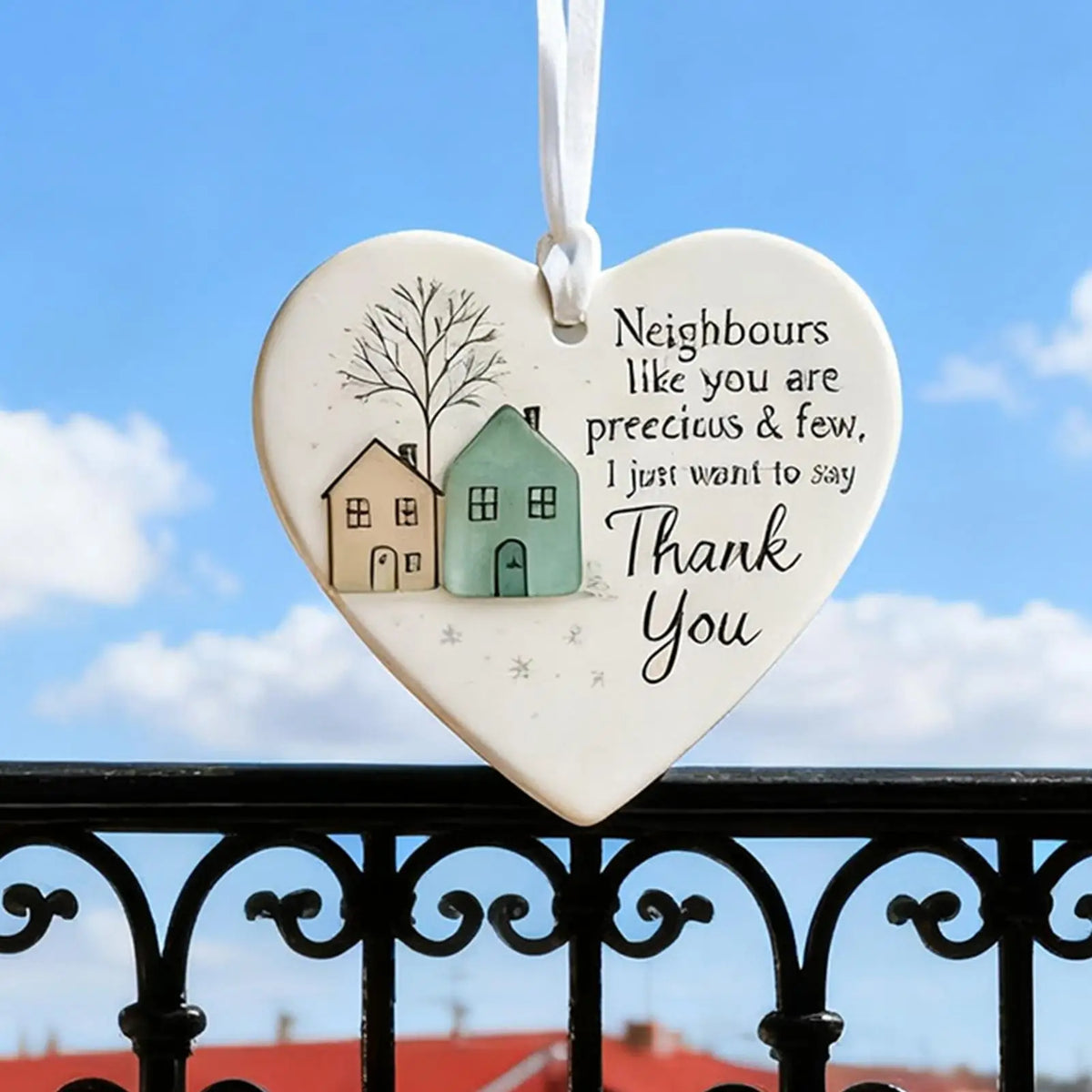 Neighbours Thank You Heart Acrylic Christmas Ornament Gift