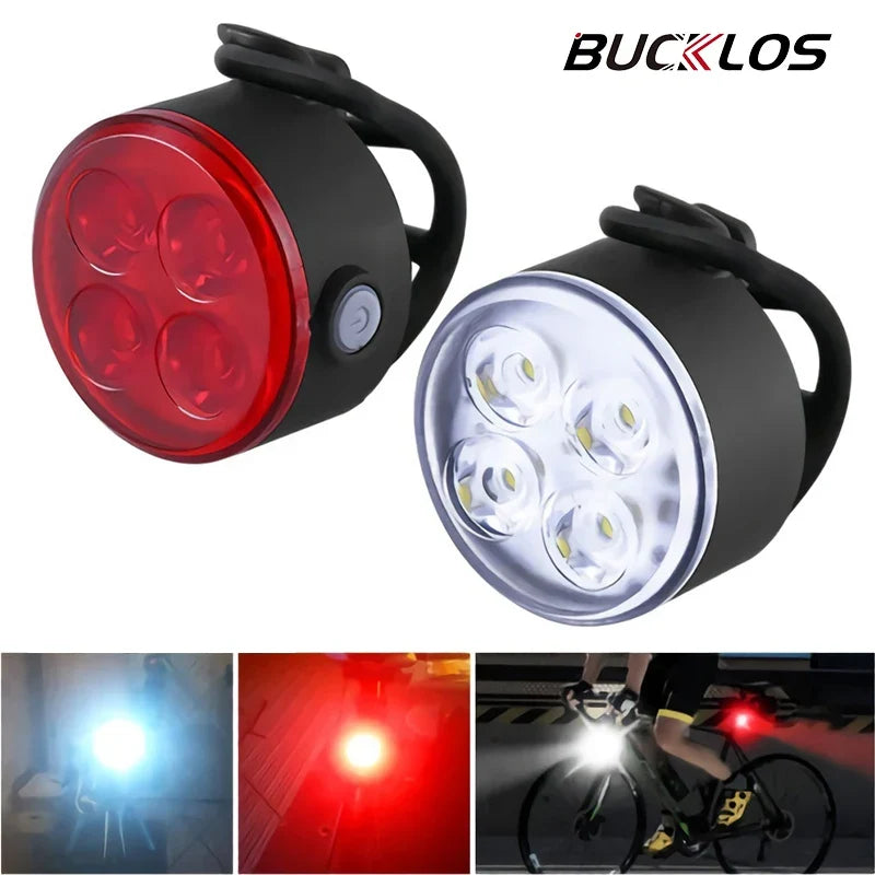 BUCKLOS LED Bike Light Set – USB Rechargeable Front & Rear