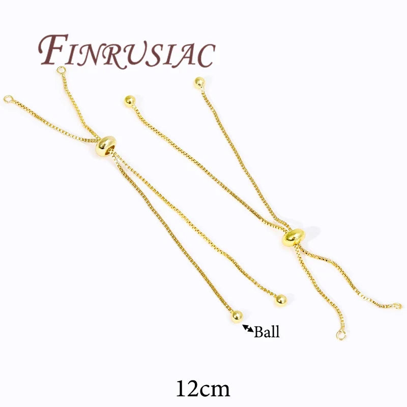 18K Gold Plated Slider Extender Chain Bracelet | 6cm & 12cm