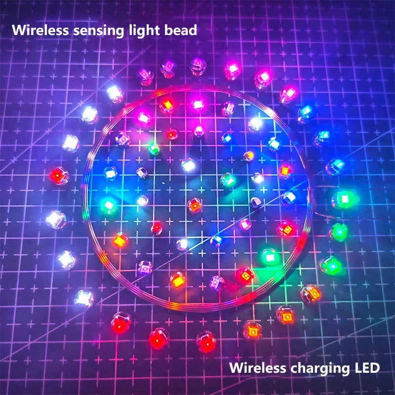 5Pcs DC 5V Wireless Induction LED Lamps for DIY Models & Robots
