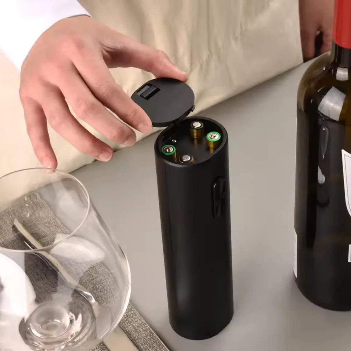 CLITON Electric Wine Opener Set – Auto Corkscrew & Decanter Kit