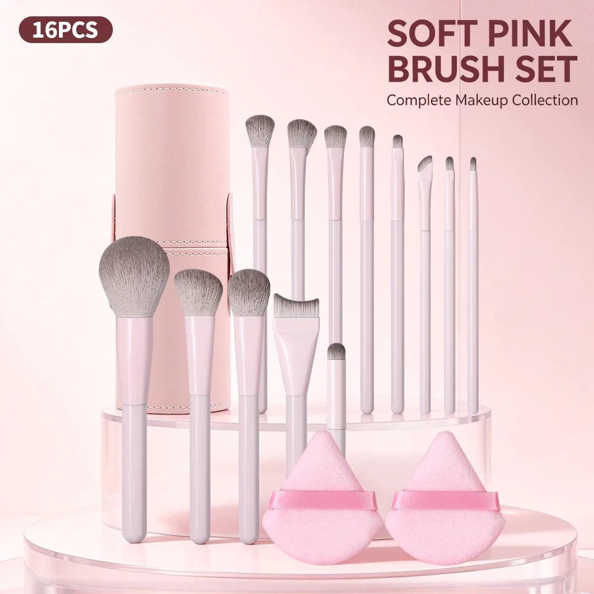 Soft Fluffy Makeup Brush Set – Beginner Foundation & Blush