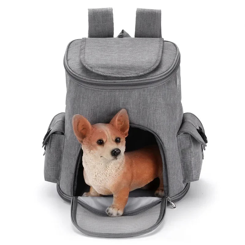 Breathable Pet Travel Backpack with Side Pockets | Hiking