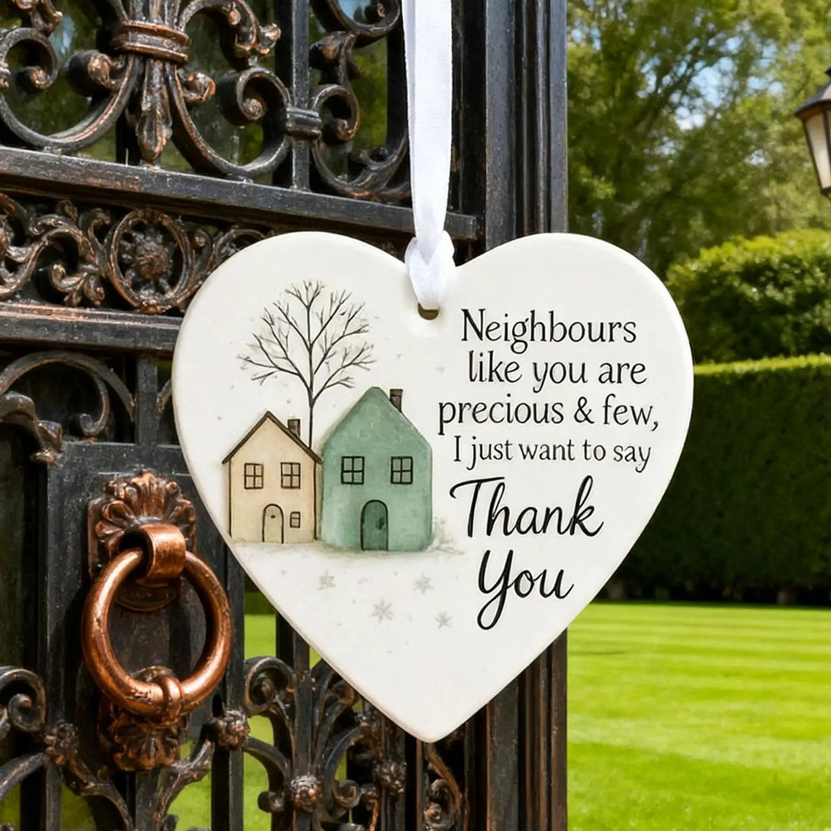 Neighbours Thank You Heart Acrylic Christmas Ornament Gift