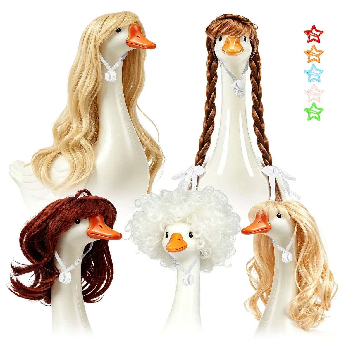Porch Goose Wig Set 3/4/5 Pcs – Fits 17–23 Inch Statues