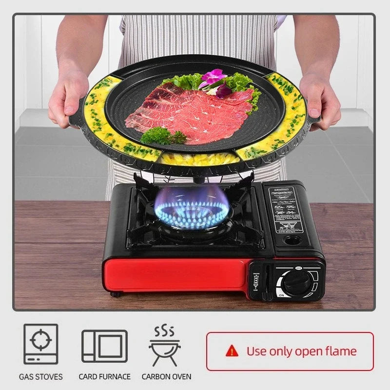 KOSUN Round Nonstick Smokeless Grill Pan – Indoor & Outdoor BBQ