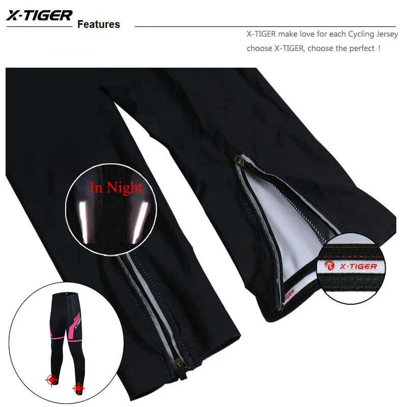 X-Tiger Women's Gel Padded Cycling Pants | MTB Road Bike