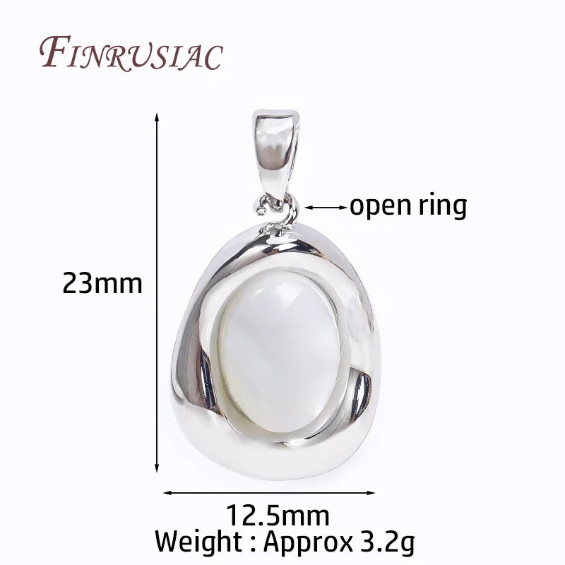18K Gold Plated Shell Geometry Charm Pendants | DIY Jewelry