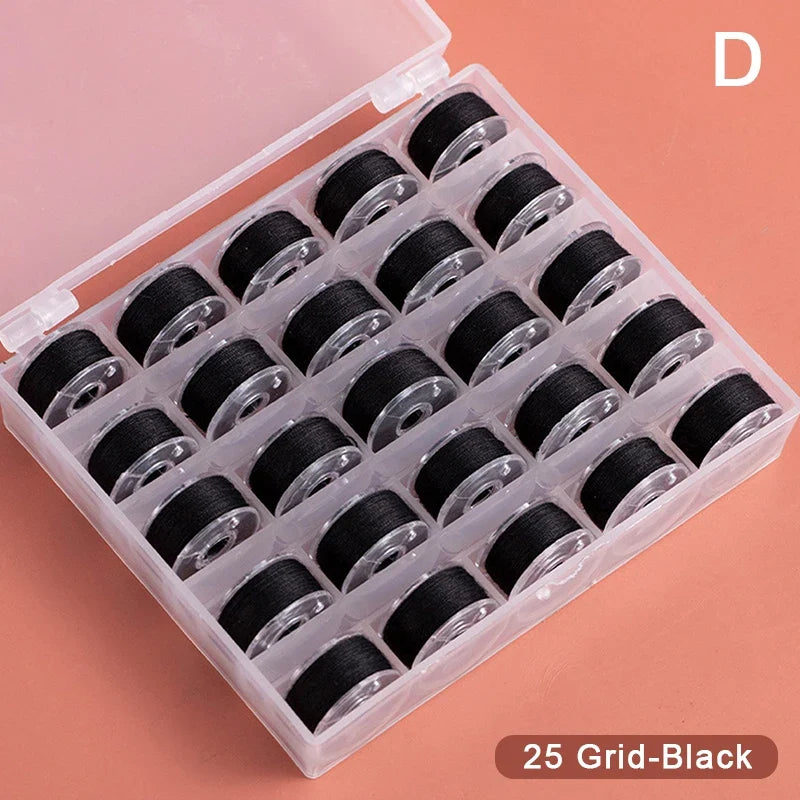 Multicolor Sewing Bobbins Box Set 25 or 36 Pcs with Case