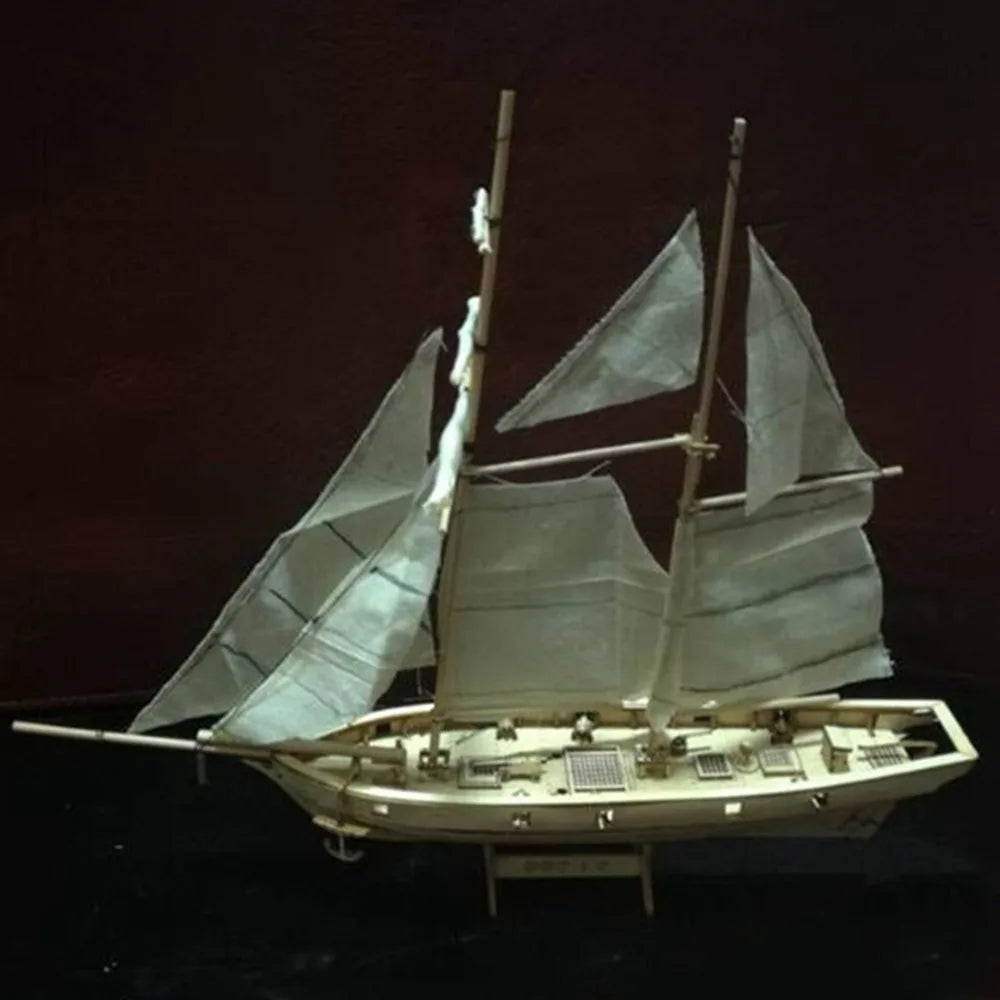 DIY Wooden Sailboat Model Kit – Handcrafted Puzzle Decoration