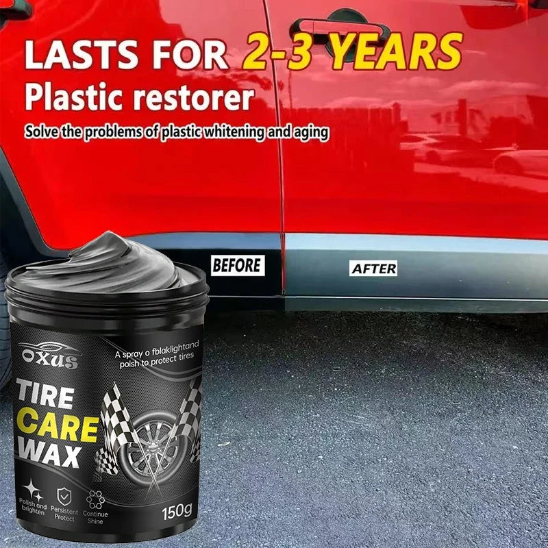 150g Tire Shine Retread Wax – Durable Gloss & Blackening Wax