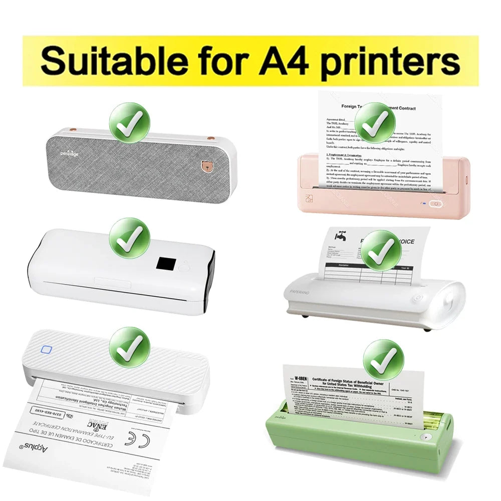 PeriPage A40 Folded A4 Thermal Paper 100 Sheets – BPA-Free