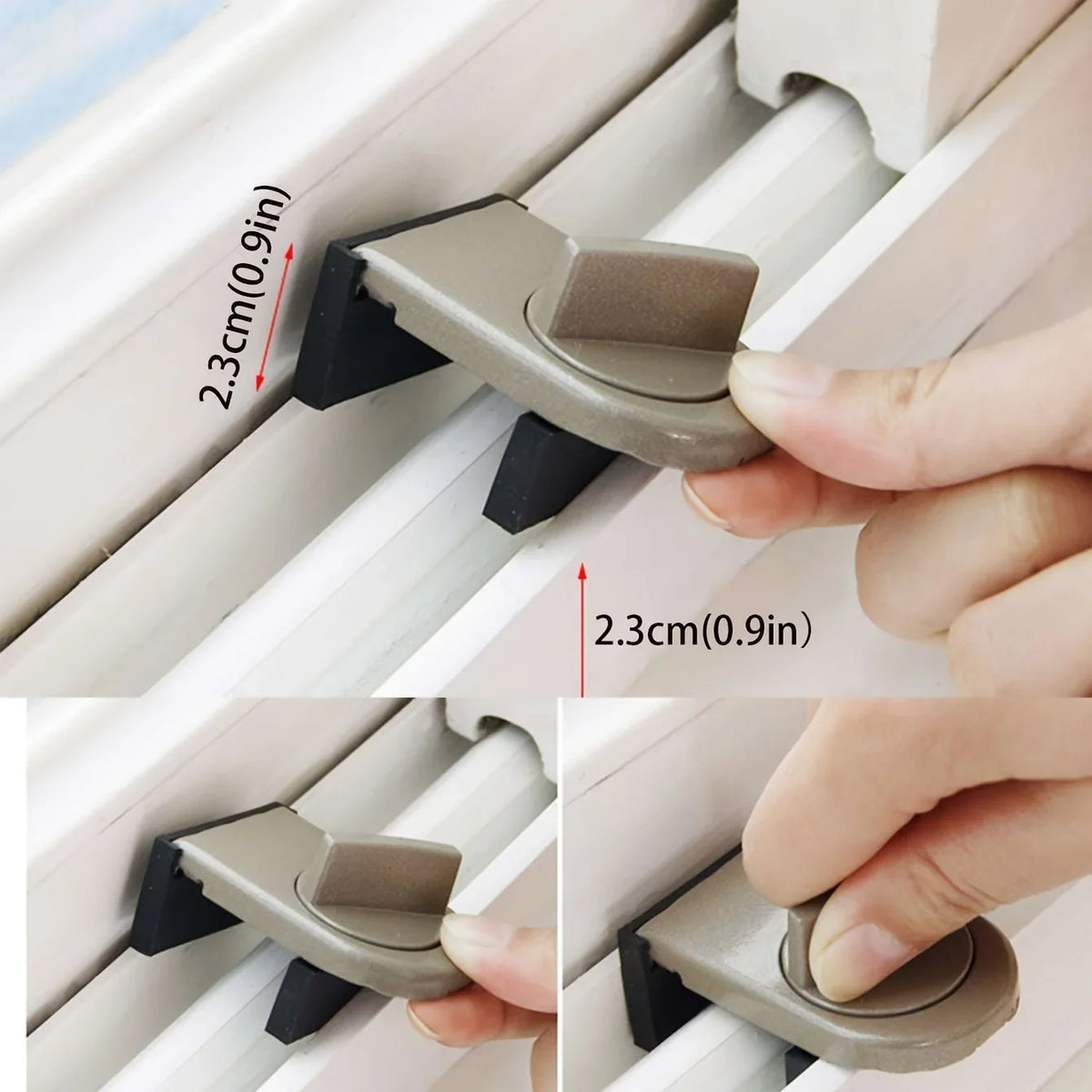 Zinc Alloy Sliding Door & Window Safety Lock – Child & Pet Proof