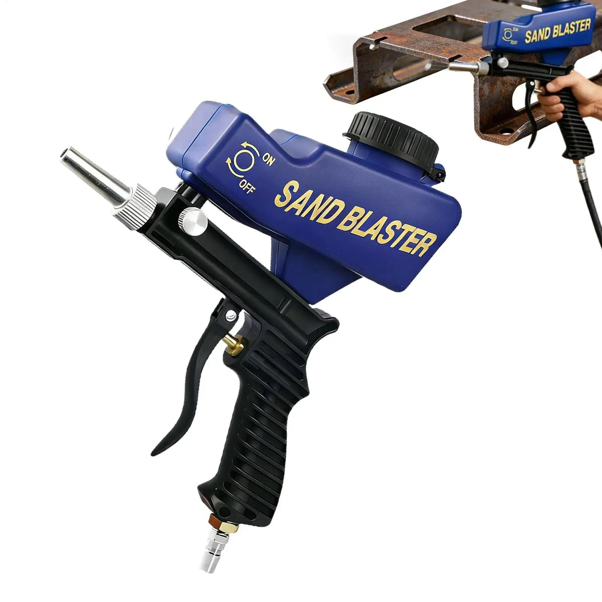 Handheld Pneumatic Sandblasting Gun – Adjustable Abrasive Blaster