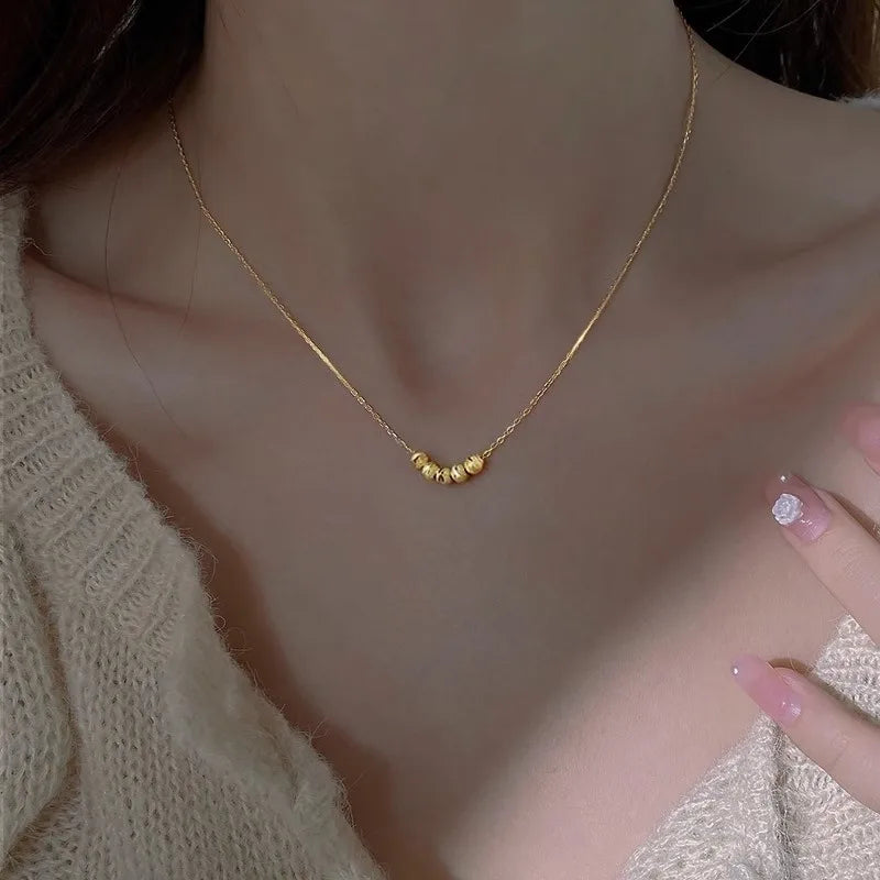 Five Fortunes Lucky Bead Clavicle Chain Necklace | Women