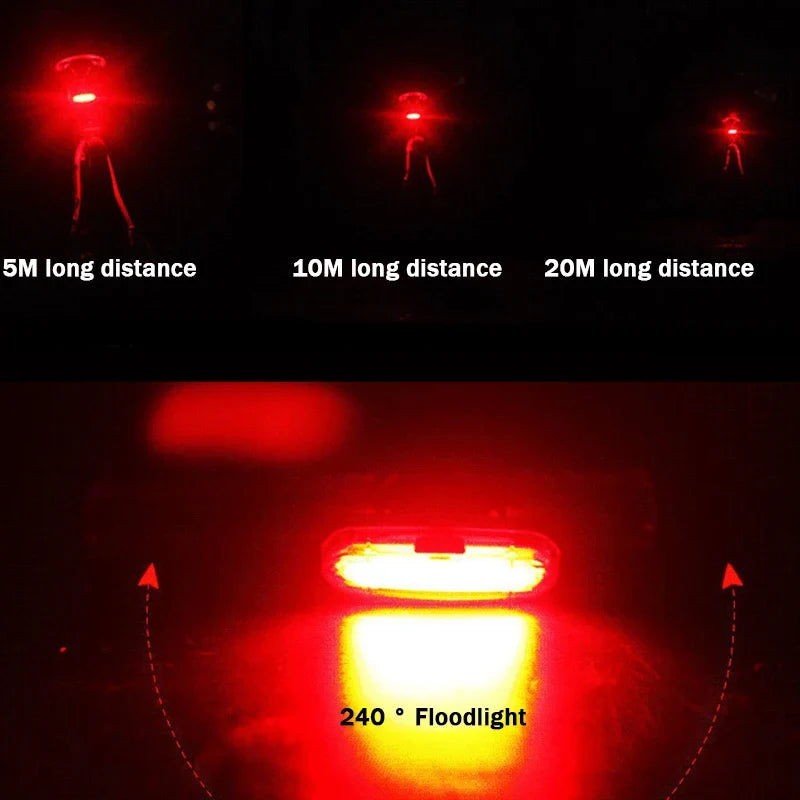 BUCKLOS LED Bike Tail Light – Rechargeable, IPX6 Waterproof