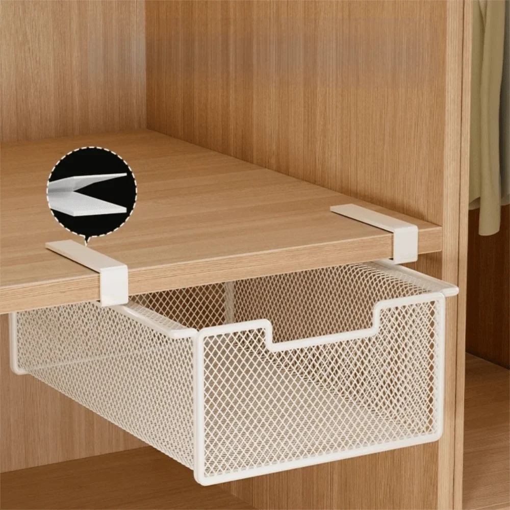 Under-Shelf Hanging Storage Basket | Pull-Out Cabinet Organizer