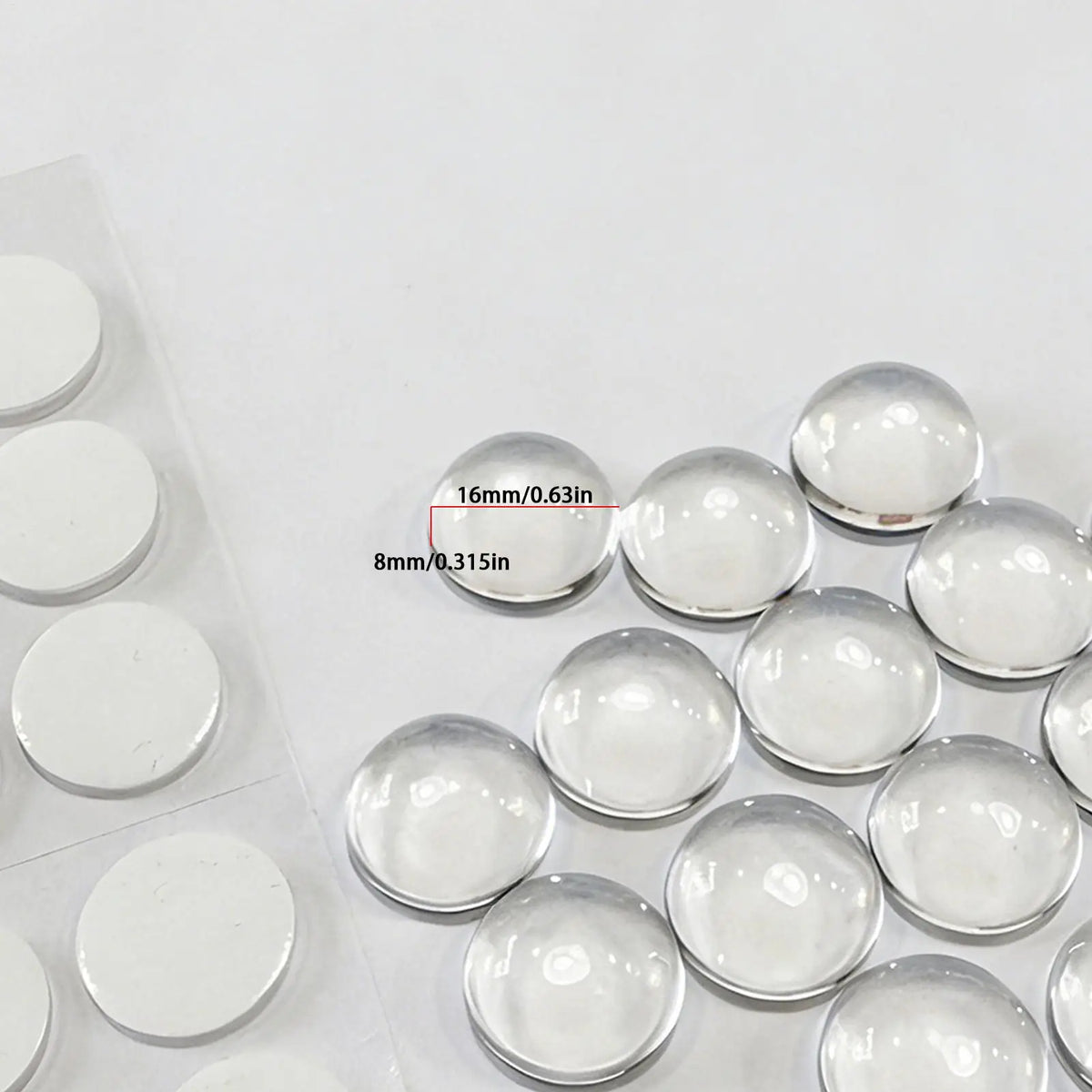 32pc Raised Clear Keyboard Stickers for Long Nails | Transparent
