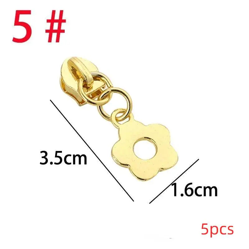 Star Zipper Pulls 5-Pack – Decorative Metal Slider Replacements