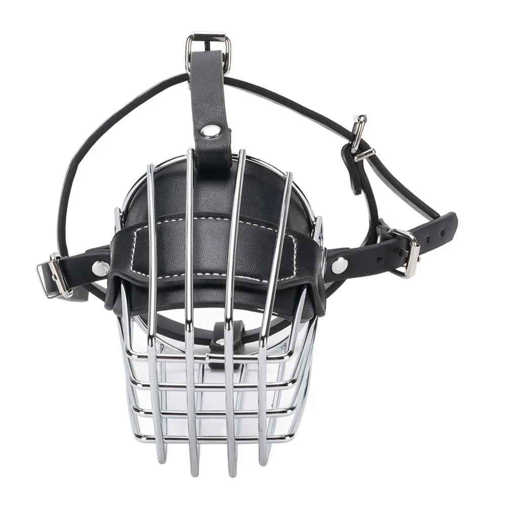 Iron Frame Large Dog Muzzle – Breathable & Adjustable