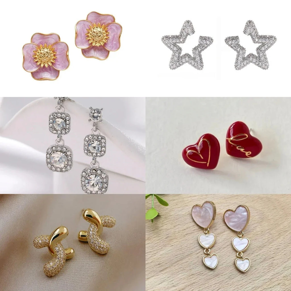 Vintage Flower Drop Earrings for Women – French Style by Nixie