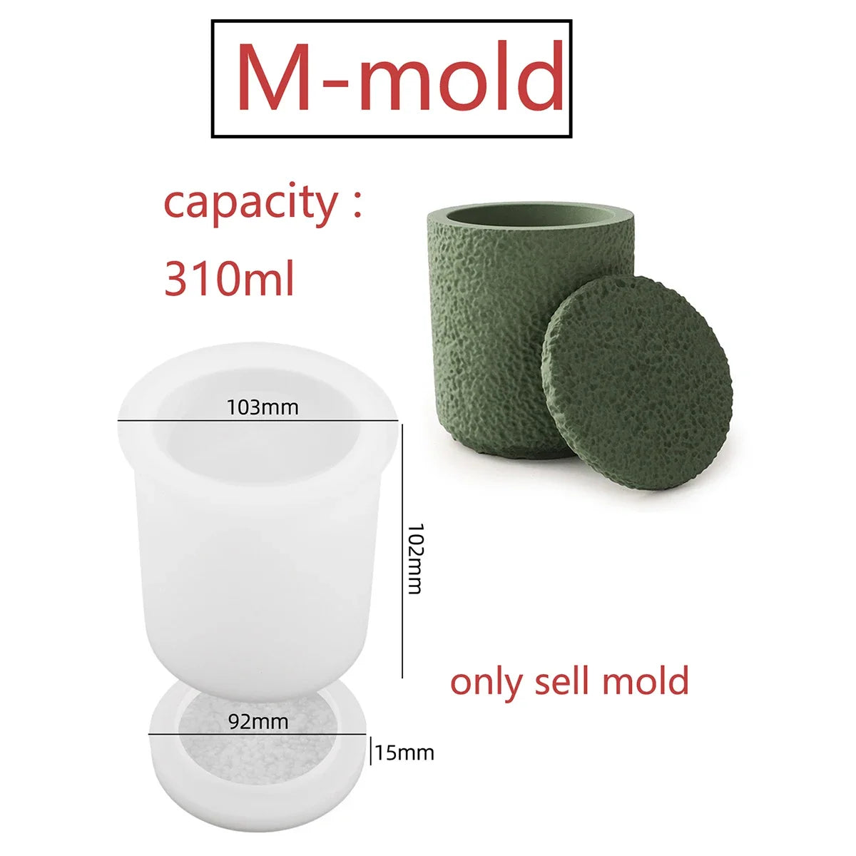 Silicone Lava Jar Mold – DIY Candle, Planter & Resin Casting