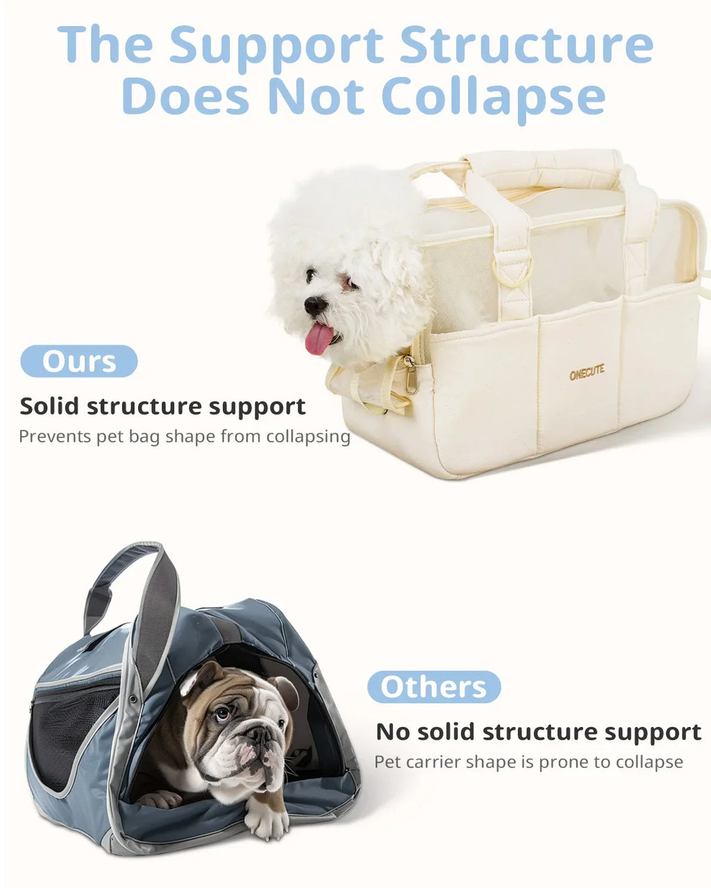 Breathable Cotton Pet Carrier Bag for Cats & Small Dogs